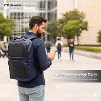 Blue Waterproof Matte Polyester Laptop Bag