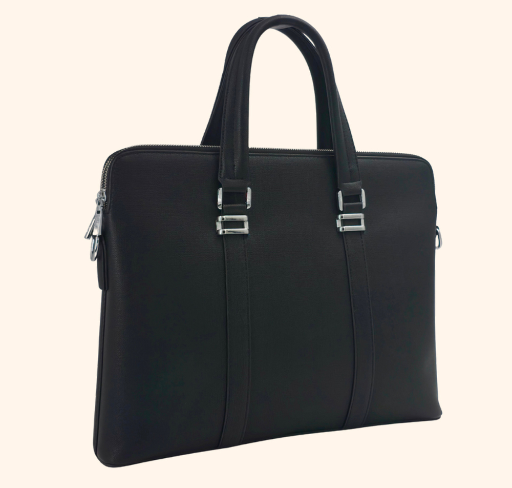 Executive Strap Laptop Brief Case - Color: Black