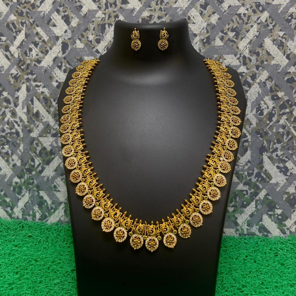 Antique Finish Bridal Long Necklace Set