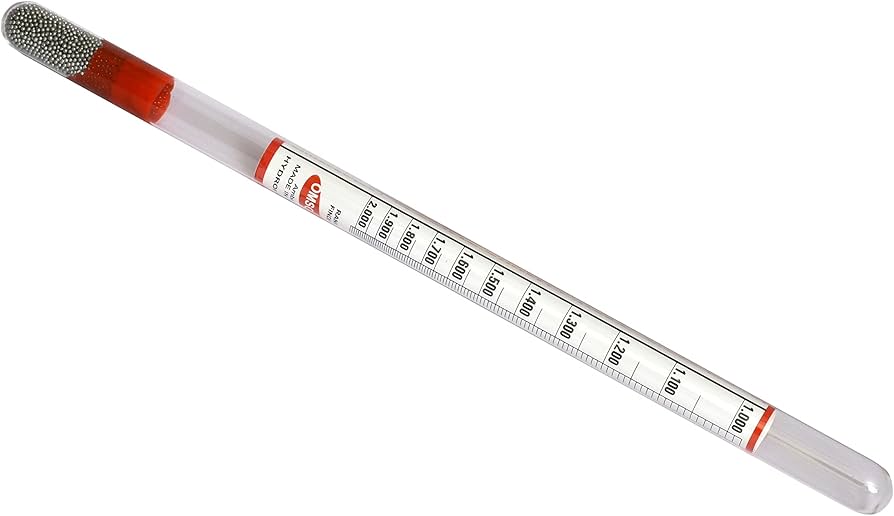 Range Finder Glass Hydrometers - Color: Clear