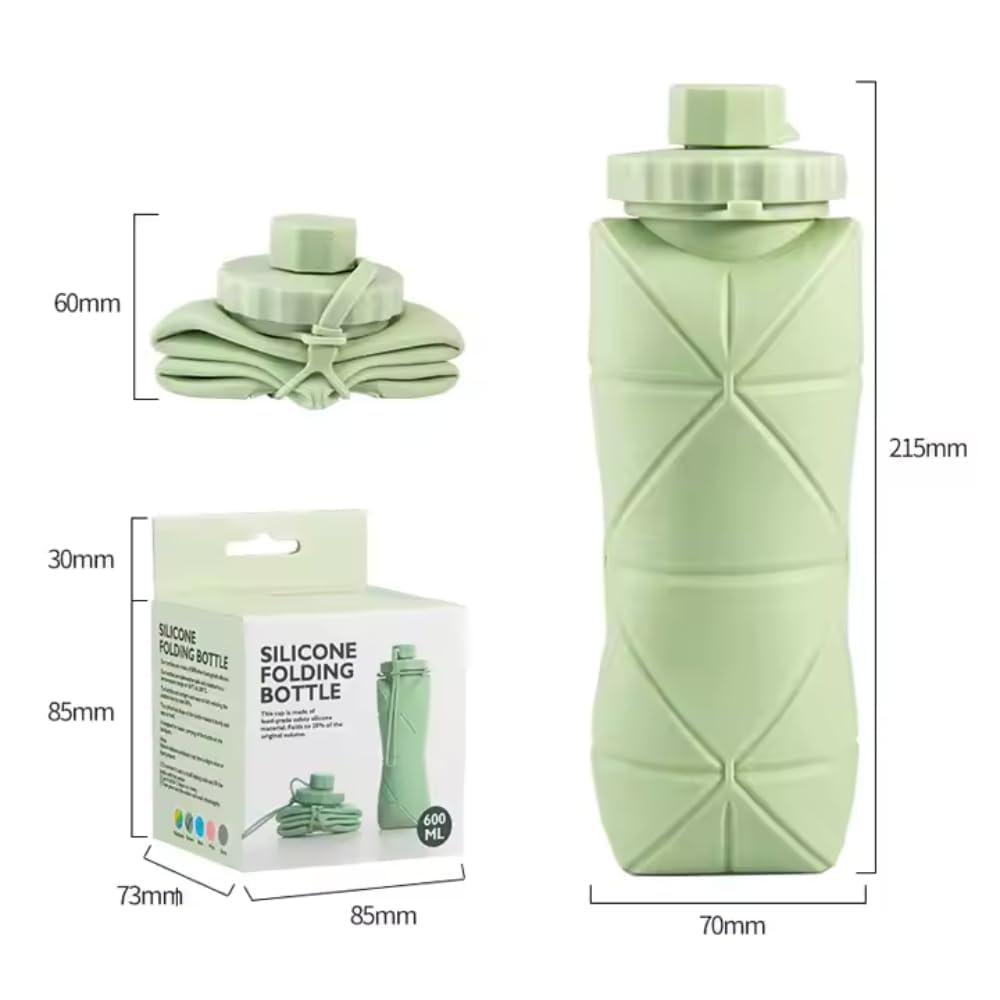 Silicone Foldable Sports Water Bottle 