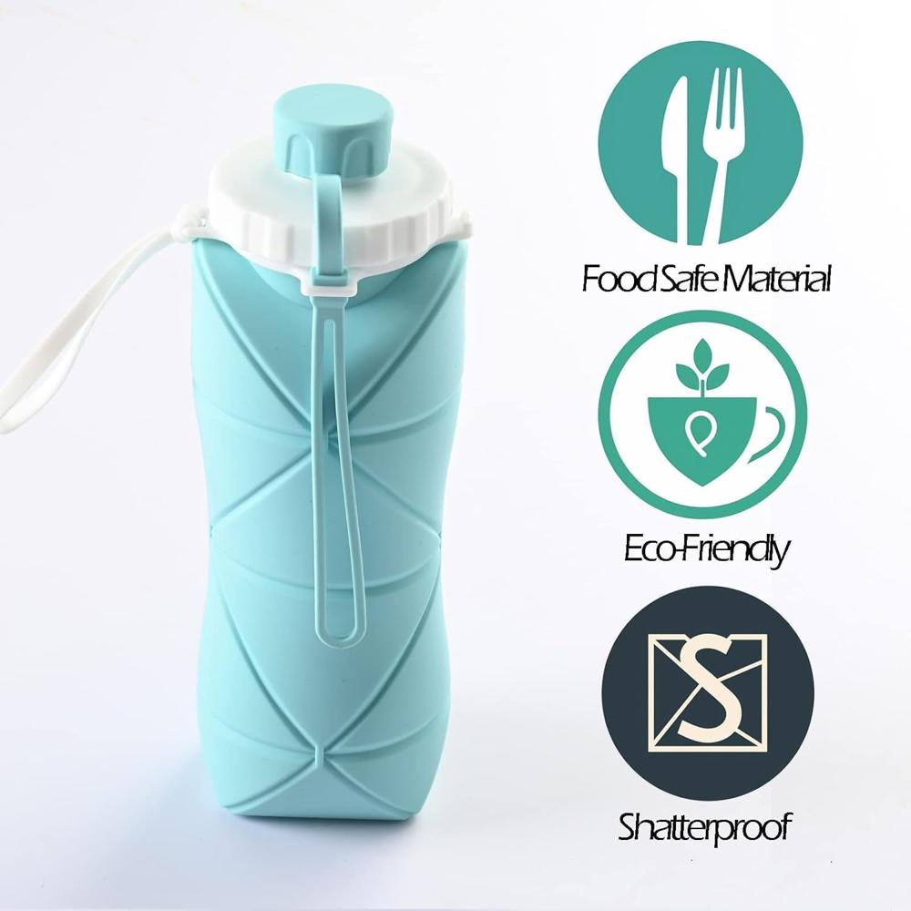 Silicone Foldable Sports Water Bottle 