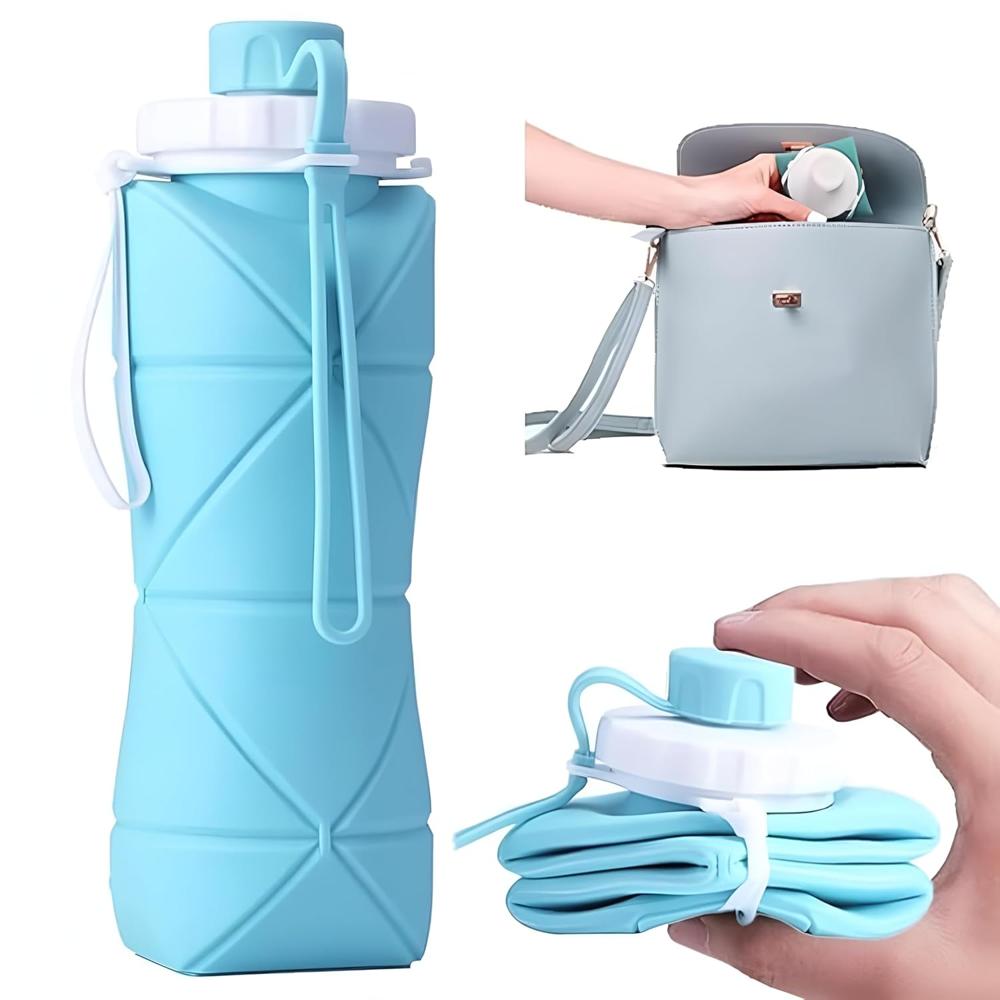 Silicone Foldable Sports Water Bottle 