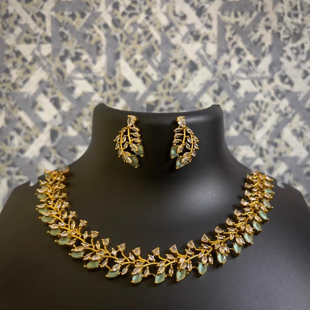 Mint American Diamond Jewellery Set - Color: Different Available