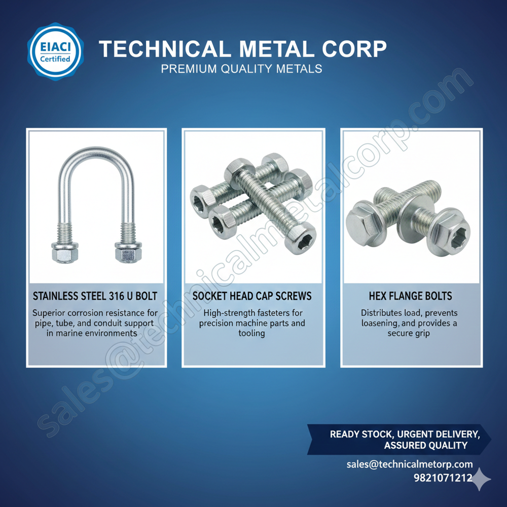 Stainless Steel U Bolt - Ss 304 Grade, Customized Shape, Gray Color | Ideal For Construction Applications