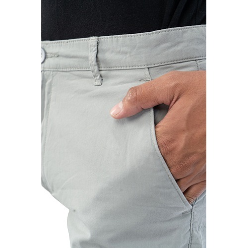 6 Pocket Grey Cotton Cargo Shorts