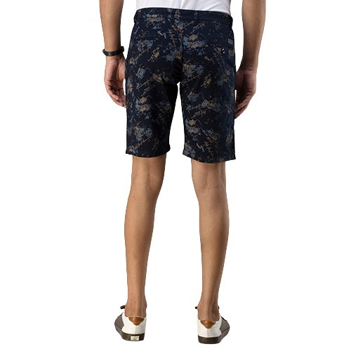 Black Cotton Fabric Chinos Shorts