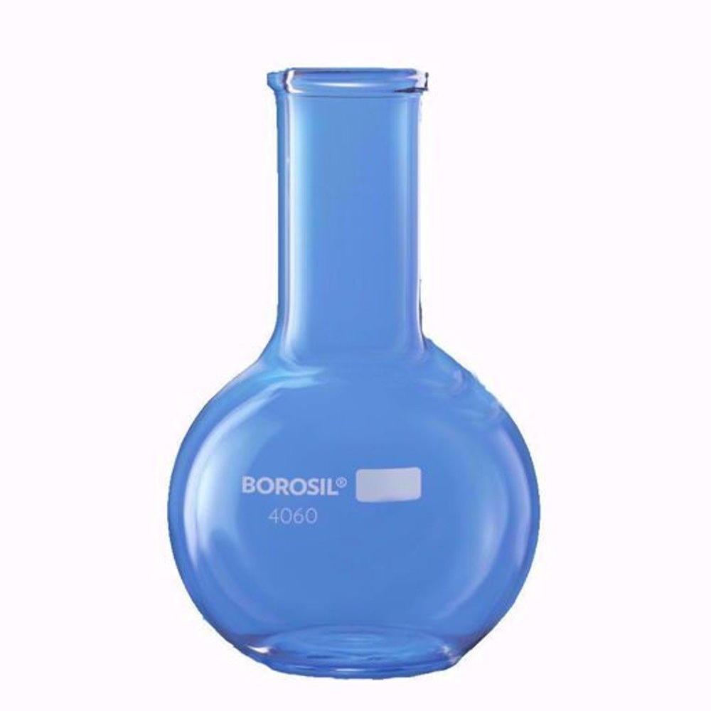 Flat Bottom Flask Narrow Mouth 88/166 - Color: Whaite
