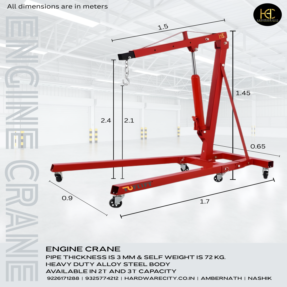 3 Tons Engine Crane Application: Workshop