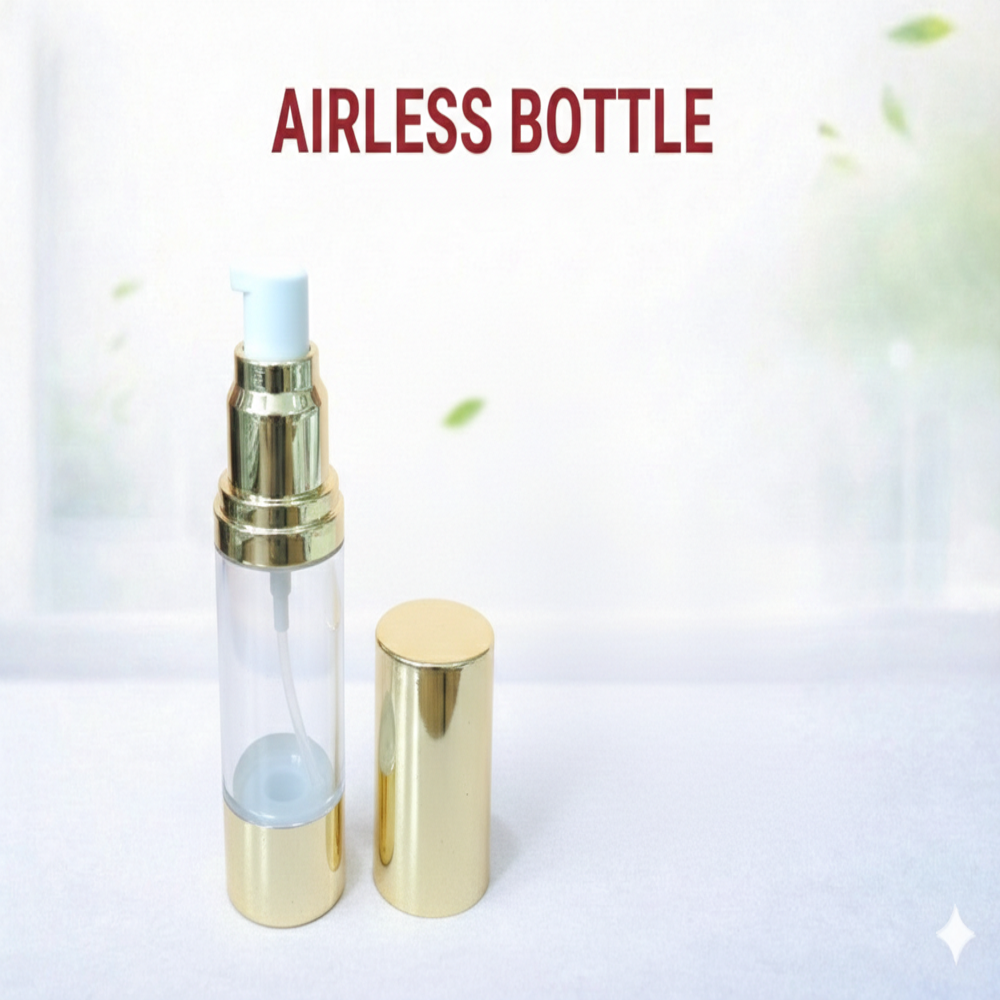 50 ML AIRLESS BOTTLE GOLDEN GLOSSY
