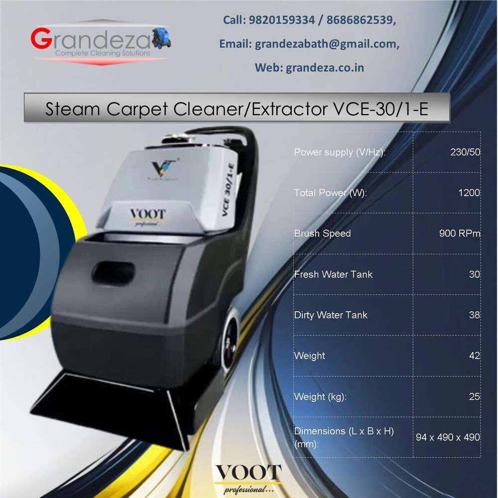 VOOT Steam Carpet Cleaner/Extractor VCE-30/1-E