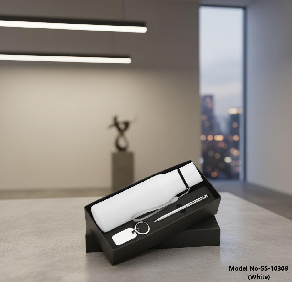 (SS-10309) Executive Bottle, Pen & Keychain Gift Set