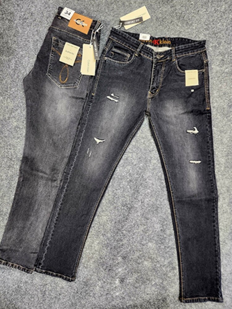 Cotton Full Length Stretchable Jeans - Color: Black