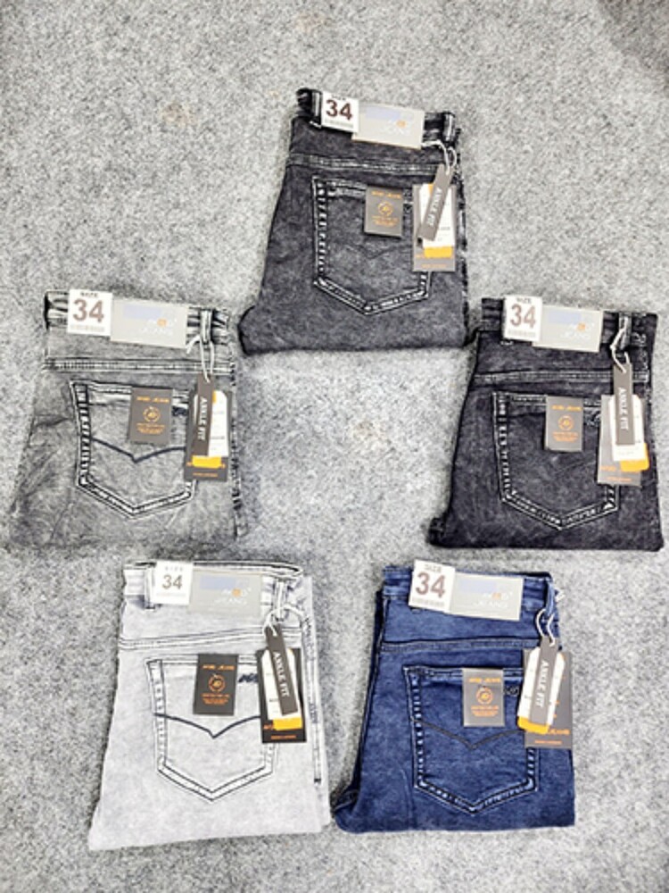Ankle Length Glaze Cotton Fully Stretchable Jeans - Color: All Colour