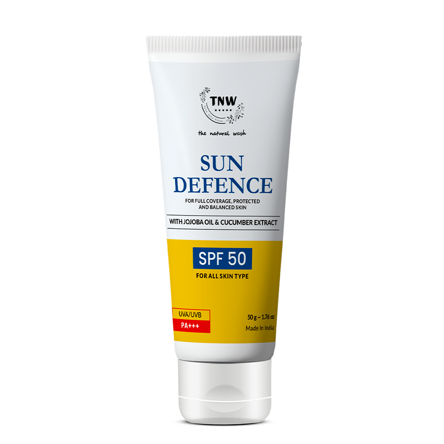Sun Defence with SPF 50 | Protects Skin from Sun Damage & UV Rays