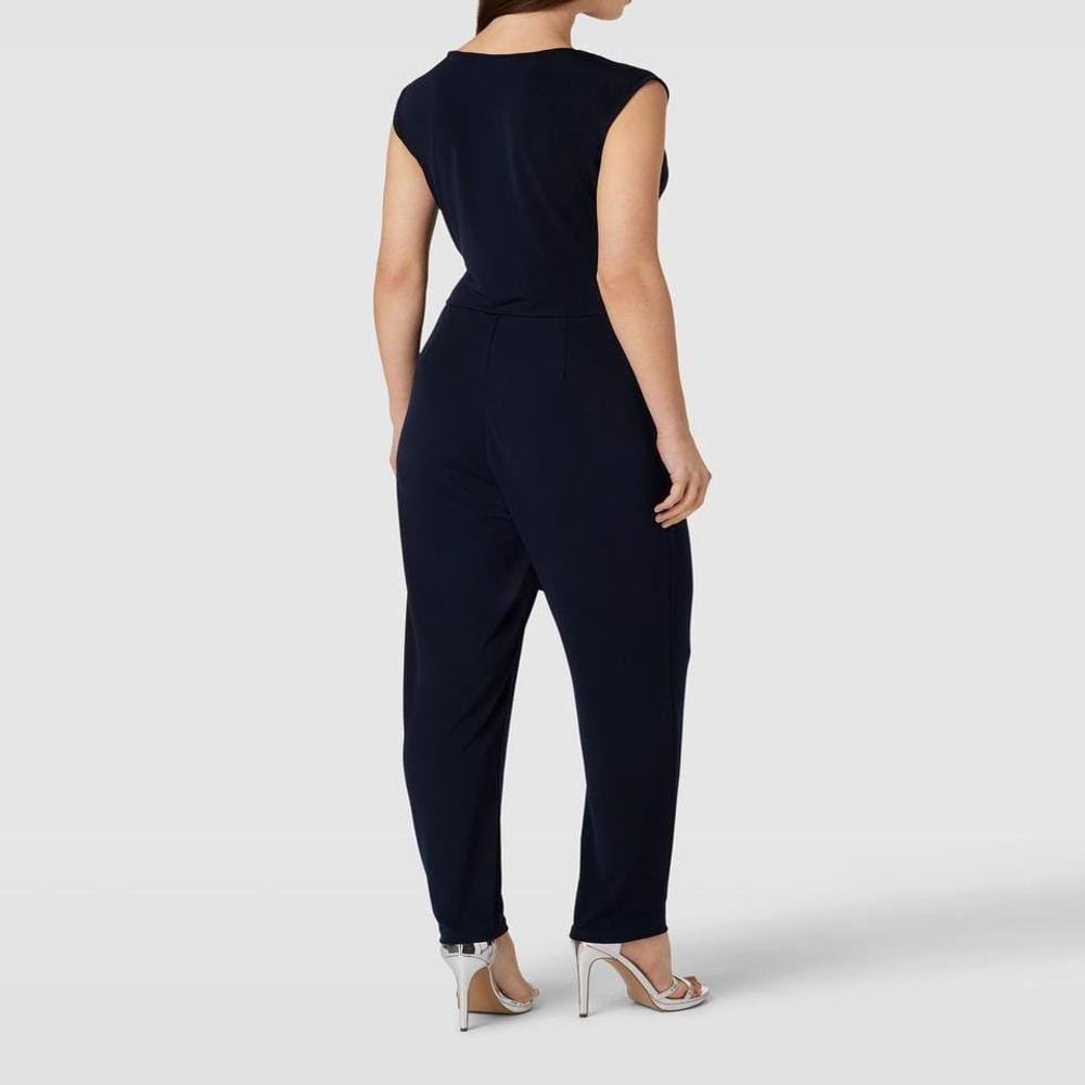 Export Surplus Women Sleeveless Tie Waist Jumpsuit - Color: Black