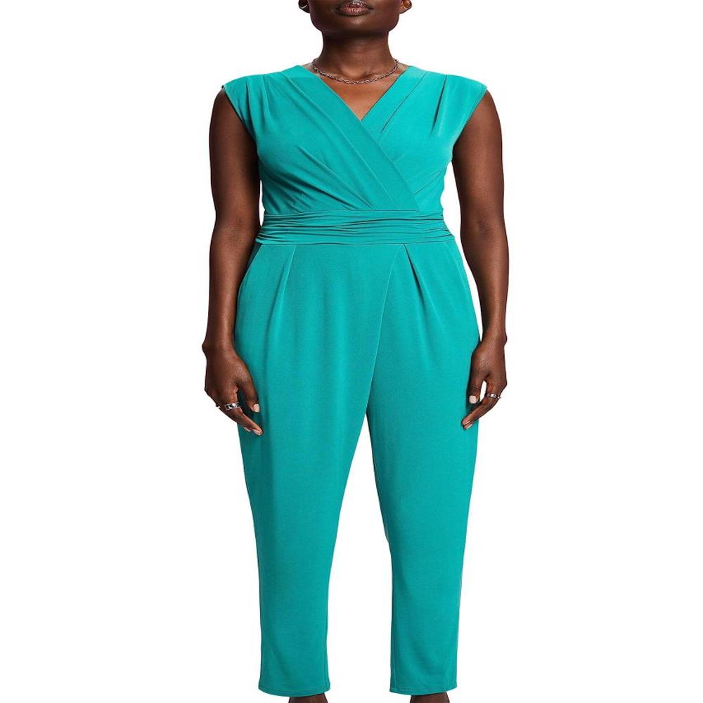 Export surplus Women Sleeveless Tie Waist Jumpsuit