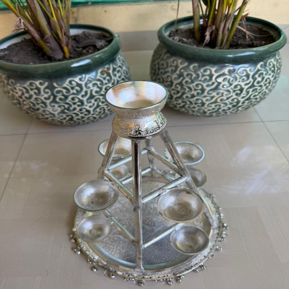 Stand 9 katori stand with ghunghroo plate