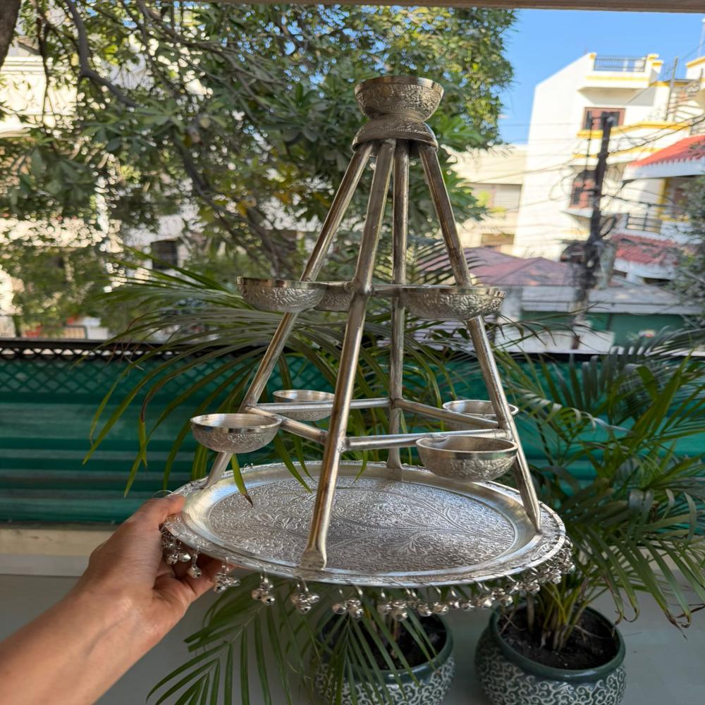 Stand 9 katori stand with ghunghroo plate