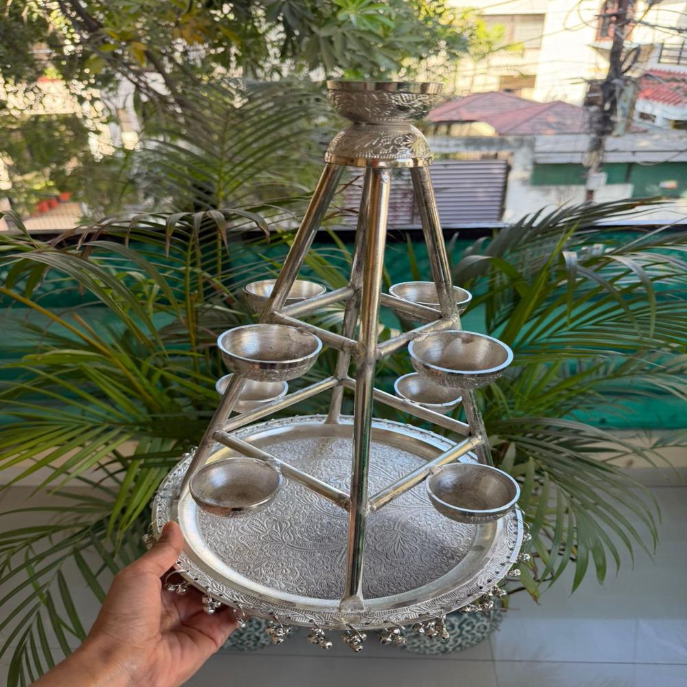 Stand 9 katori stand with ghunghroo plate