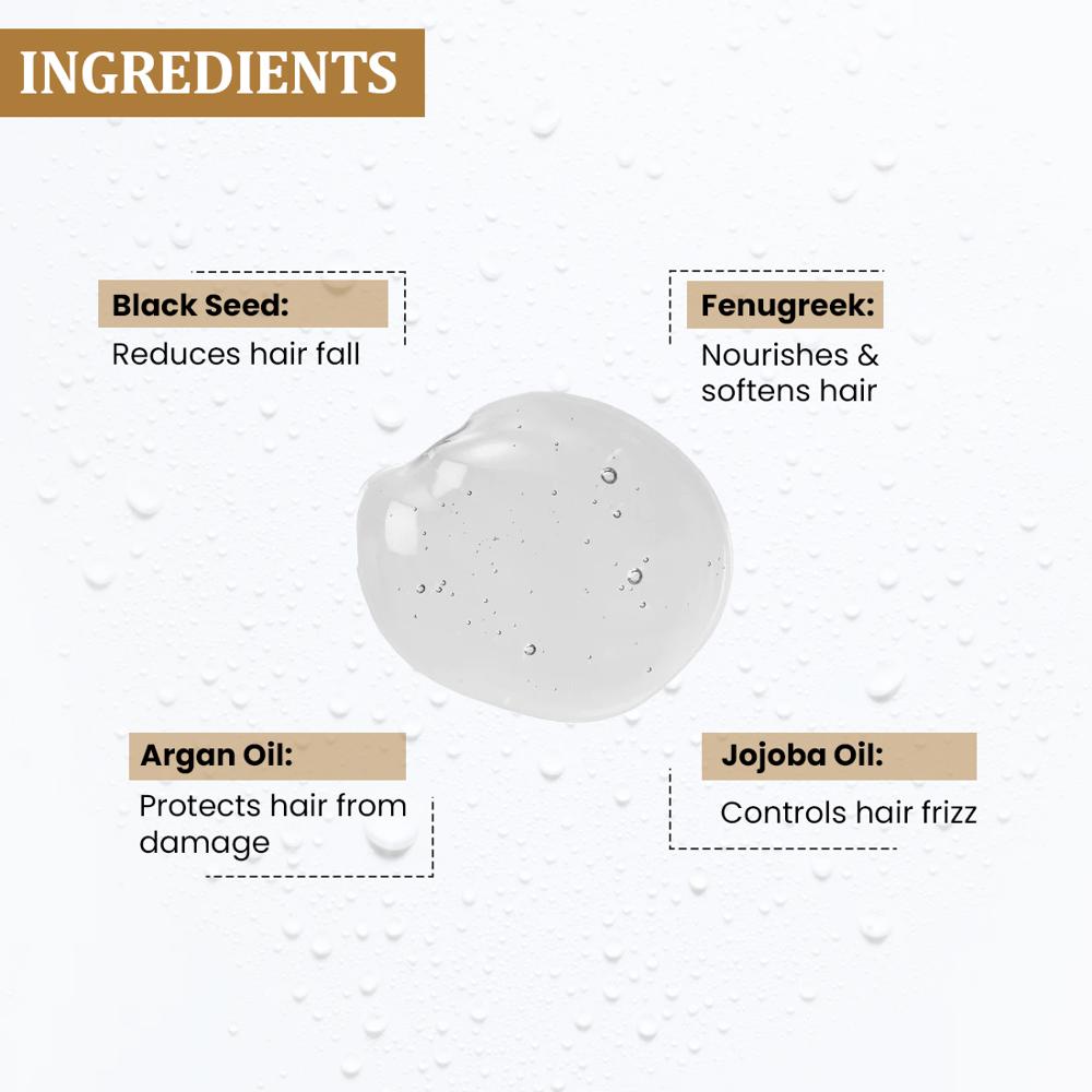 TNW- Black Seed Hair Serum for Frizzy & Dry Hair | Blend of Black Seed Oil, Fenugreek Oil & Natural Ingredients