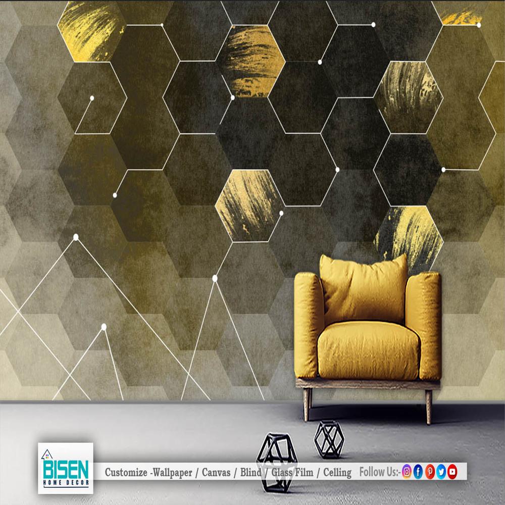 Geometric Wallpaper - Material: Non Woven