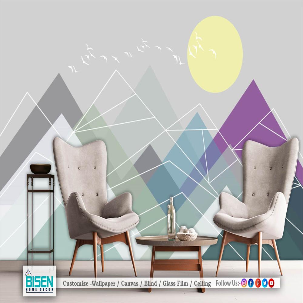 Geometric Wallpaper - Material: Non Woven