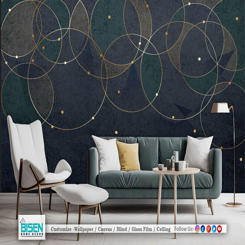 Geometric Wallpaper - Material: Non Woven