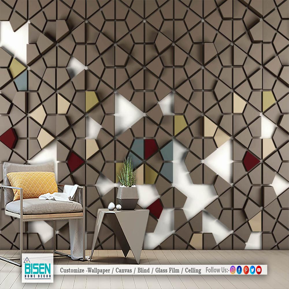 Geometric Wallpaper - Material: Non Woven