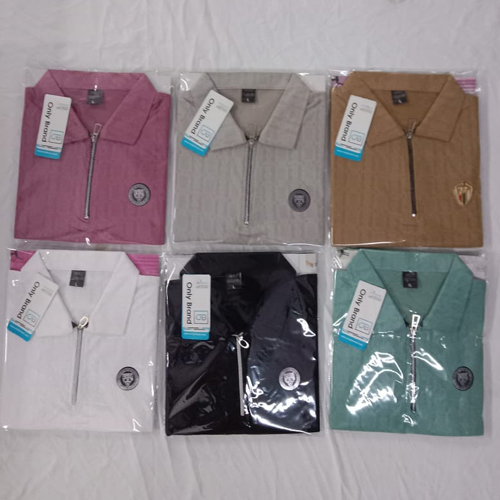 Collar T Shirt - Color: Multicolor