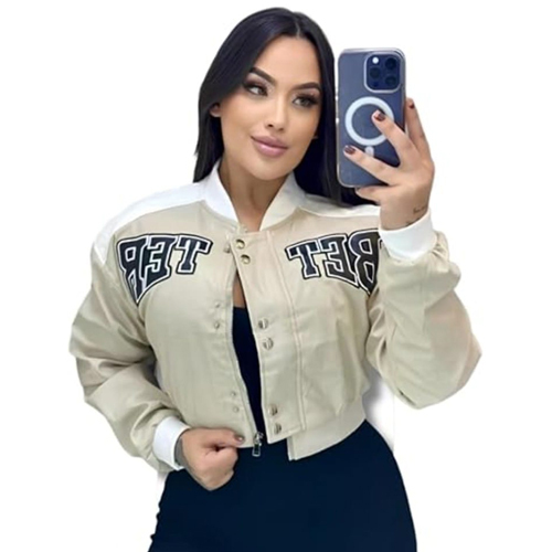 Faux Leather Crop Jacket