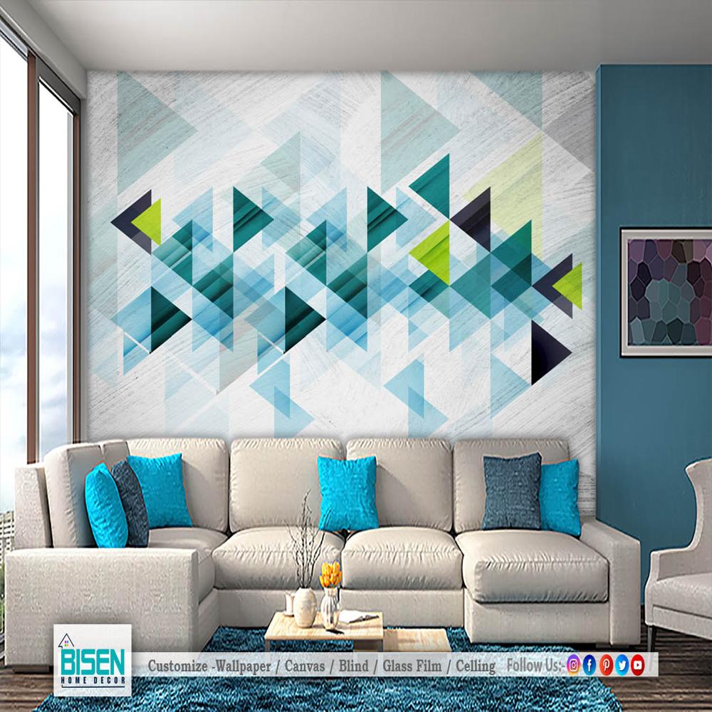 3d Geometric For Living Room - Material: Non Woven