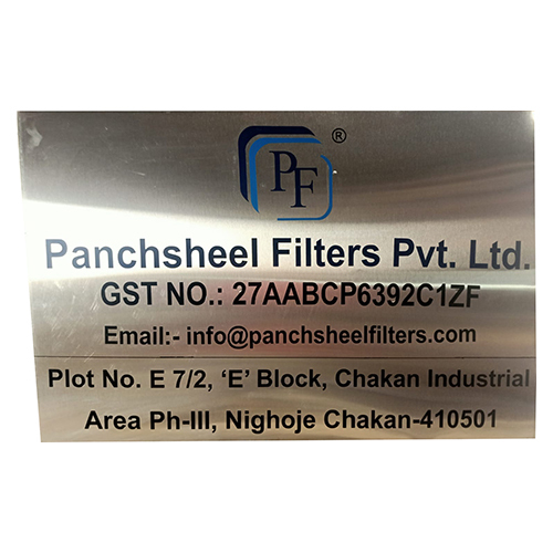 Reactangular SS Name Plate