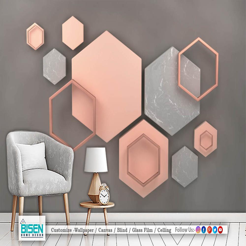 3D geometric for bedroom