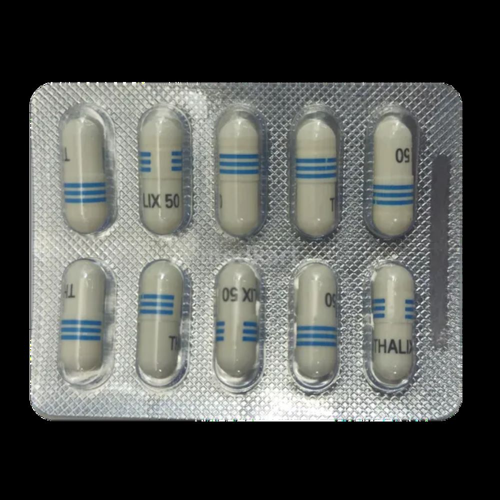 50 Mg Thalidomide Capsules Usp - 50 Mg Dosage, Normal Fermentation Smell | Shelf Life 24-36 Months, Storage 20â°c To 25â°c