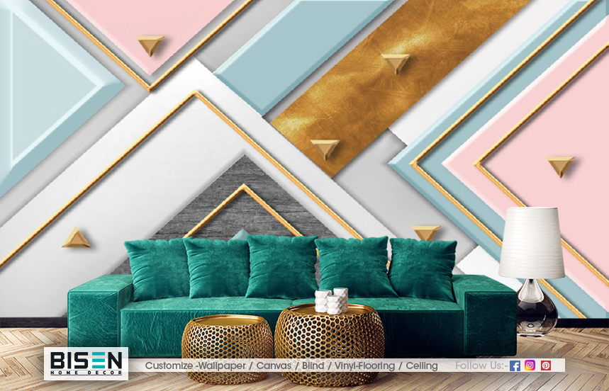 Modern geometric wallpaper