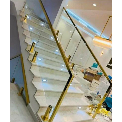 PVD Gold Coated Glass Railing