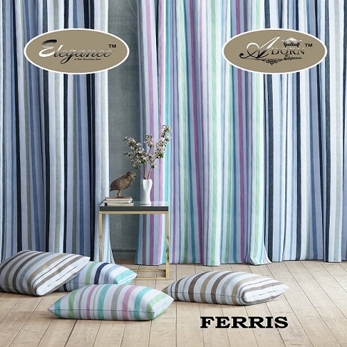 Strip Curtain Fabric - Color: Multi