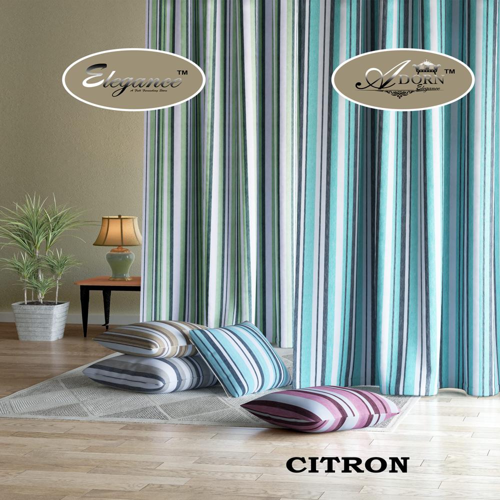 Citron Curtain Fabric - Color: Multi