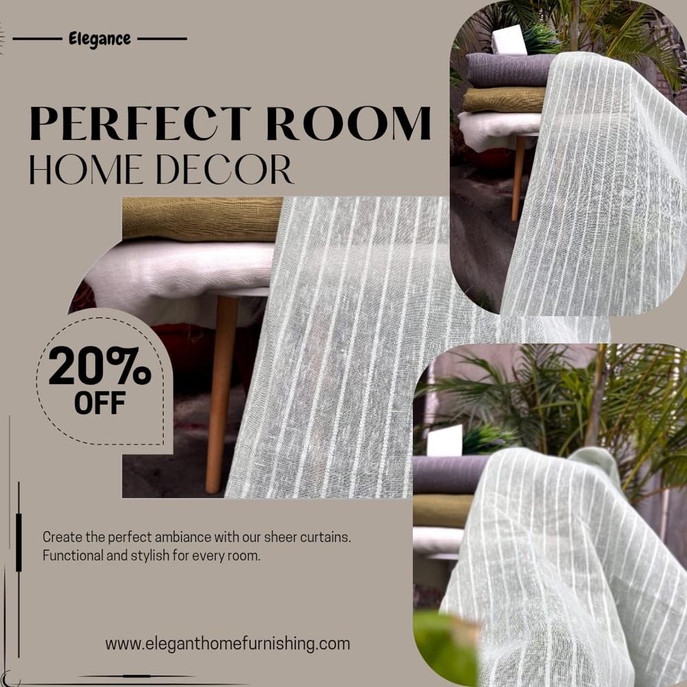 Orchid Sheer Curtain Fabric - Application: Home Hotel