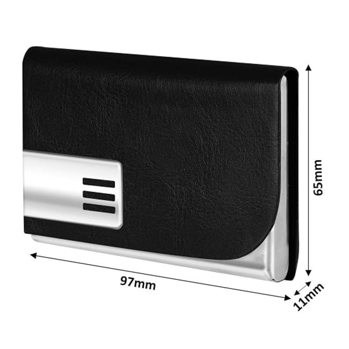 Metal Card Holder with Magnetic Shut Button (SS-702)