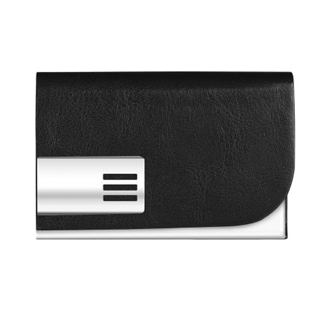 Metal Card Holder with Magnetic Shut Button (SS-702)
