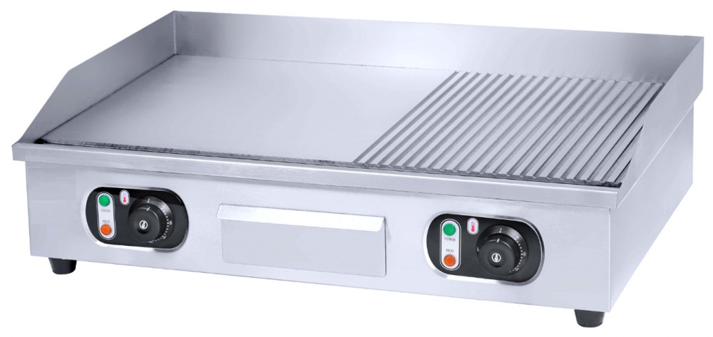 Electric Griddle Plate - Half Flat Half Grove