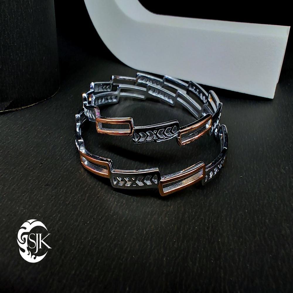 Silver Golden Bangles