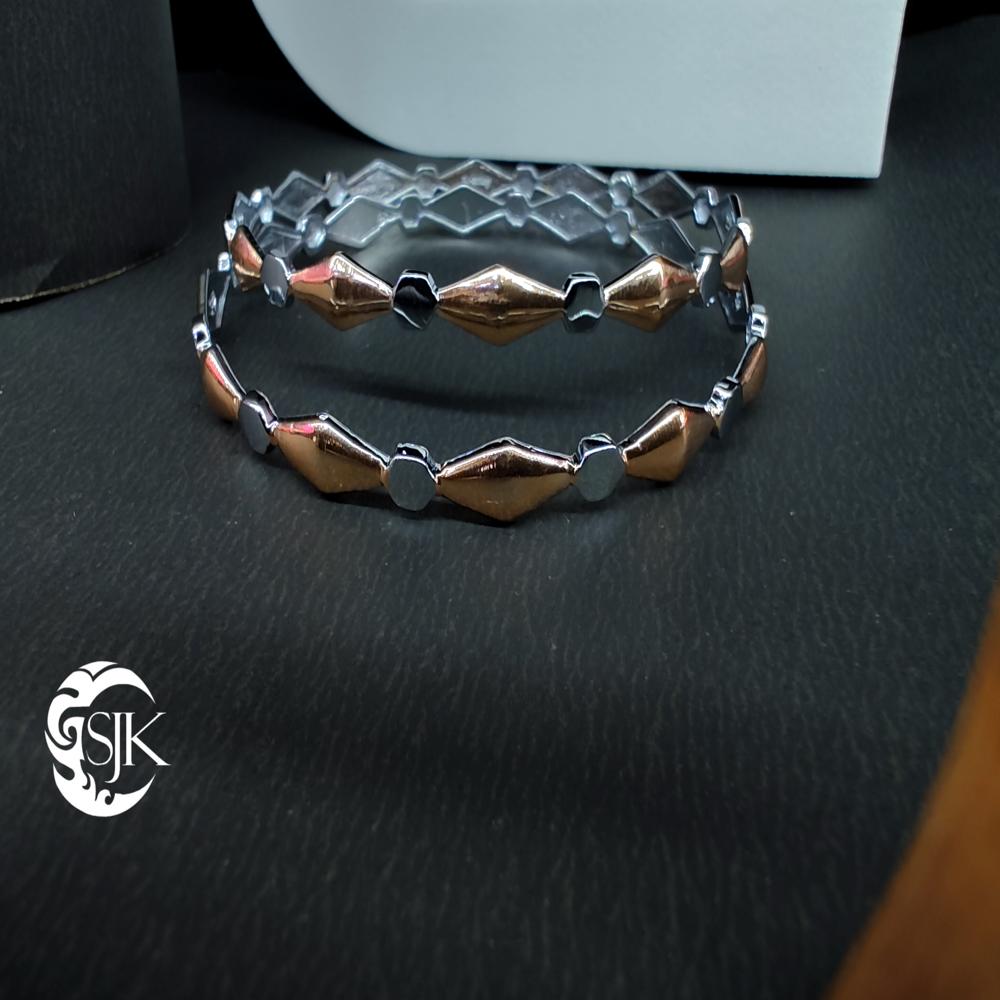 Silver Golden Bangles