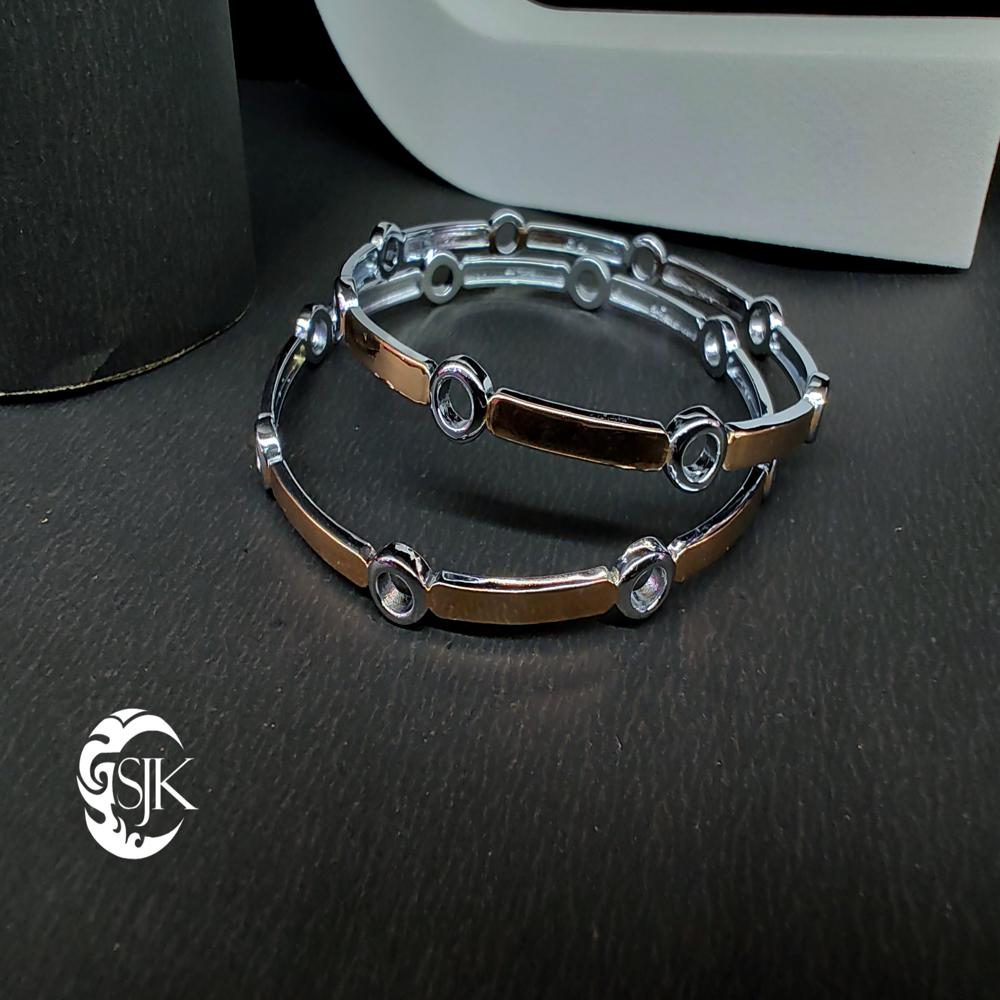 Silver Golden Bangles