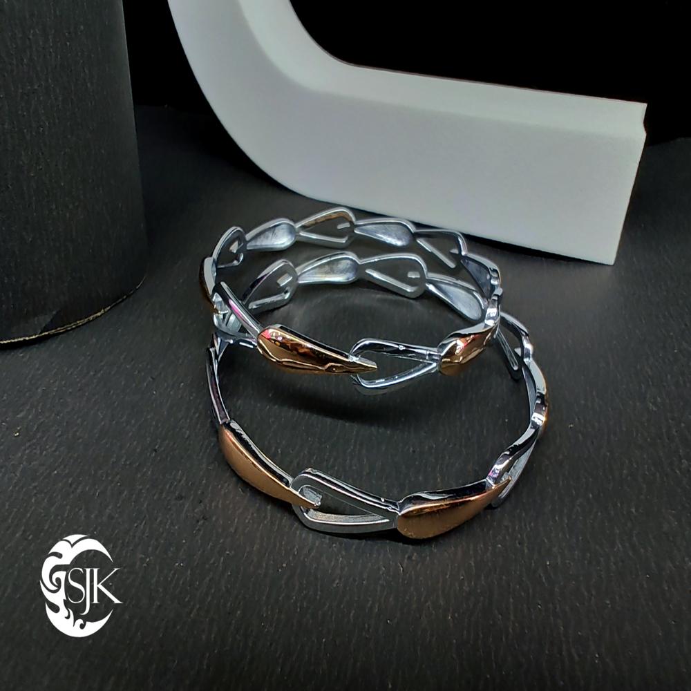 Silver Golden Bangles