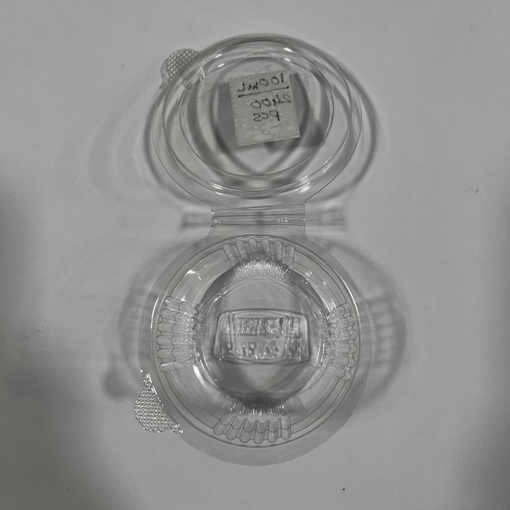 100ml Round Hinged Box - Color: Transparent