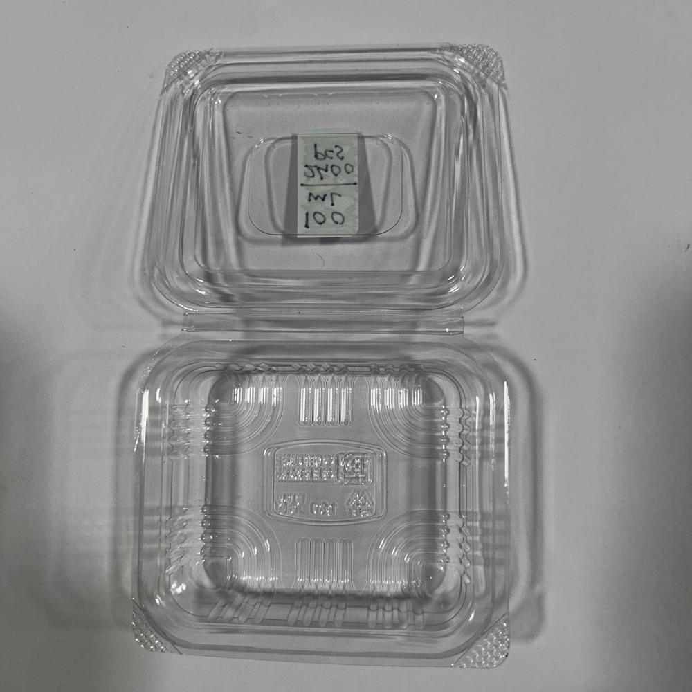 100ml Rectangle Hinged Box - Color: Transparent