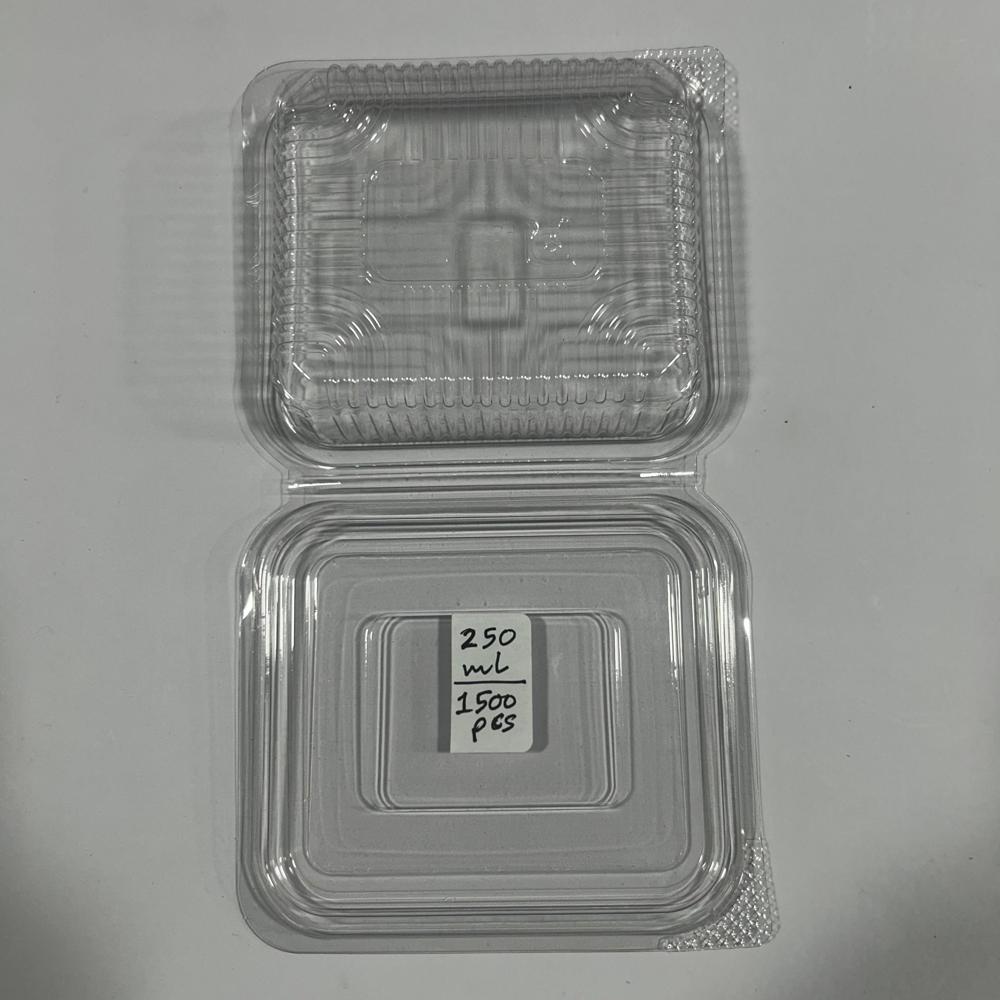 250ml Hinged Box - Color: Transparent